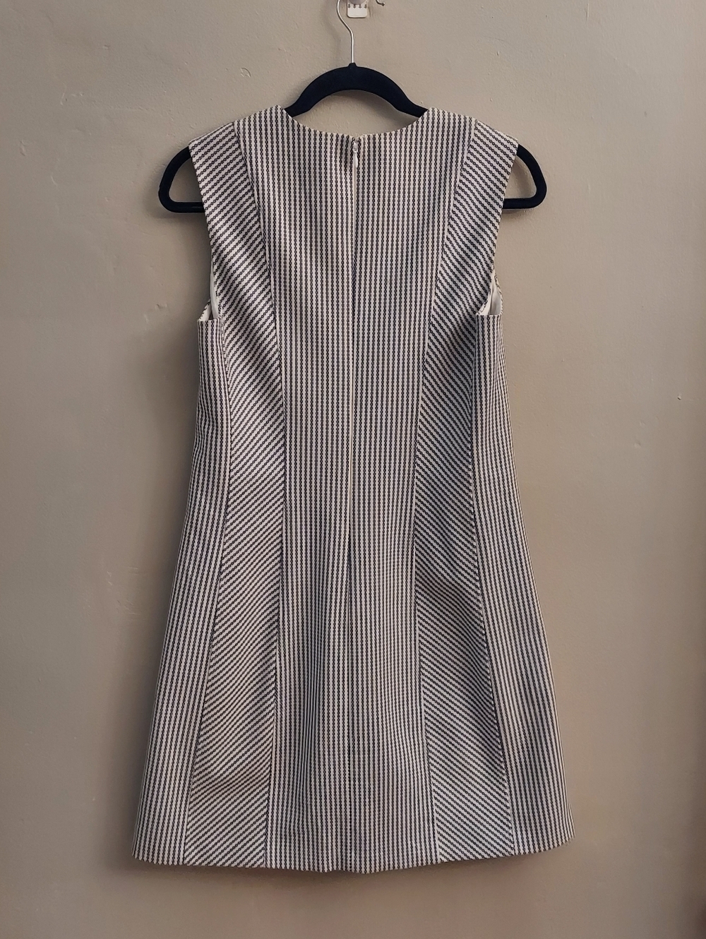 THEORY Helaina Striped Sleeveless Mini Dress Classic 8 Nautical Beachy Wool - Picture 12 of 16